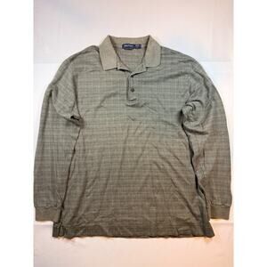 Nautica Men's Vintage Long Sleeve Polo Shirt Size Large